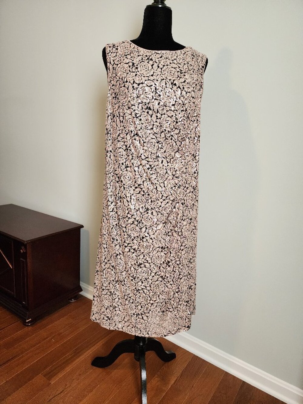 Calvin Klein Nude and Black Sparkle Dress size 18W